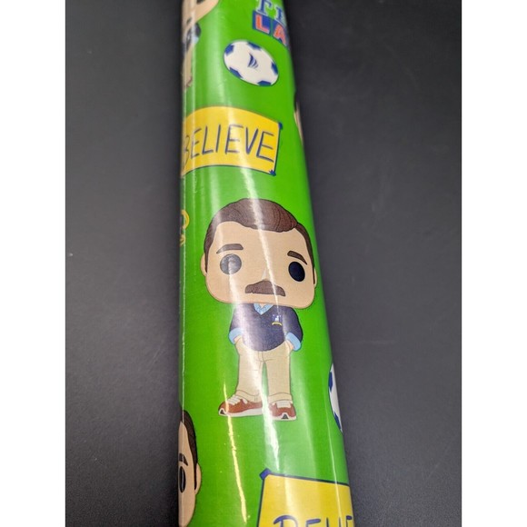 TED LASSO Funko Pop Gift Wrap NEW Roll Wrapping Paper 50 sq ft - Picture 2 of 4